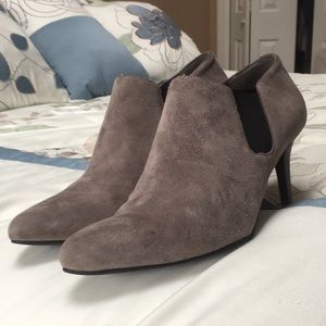 Grey and black booties, size 8